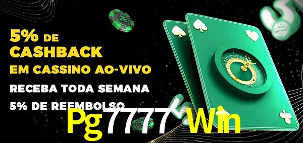 Promoções do cassino ao Vivo Pg7777 Win